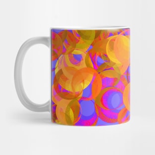 Bubble Abstract Yellow Pink Blue Mug